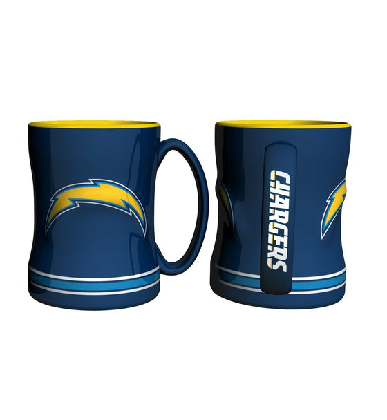 Boelter Brands NFL 14oz Ceramic Relief Sculpted Mug(1) PICK YOUR TEAM (Los Angeles Chargers)