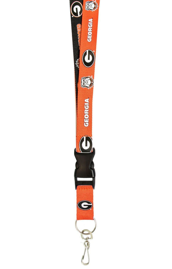 Georgia UGA Bulldogs 1" Thick Lanyard Breakway Key Keychain Buckle - 757 Sports Collectibles