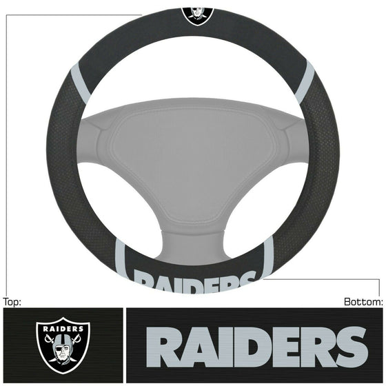 NFL Las Vegas Raiders 9 pc Car Truck Front Back All Weather Floor Mats Seat Covers - 757 Sports Collectibles