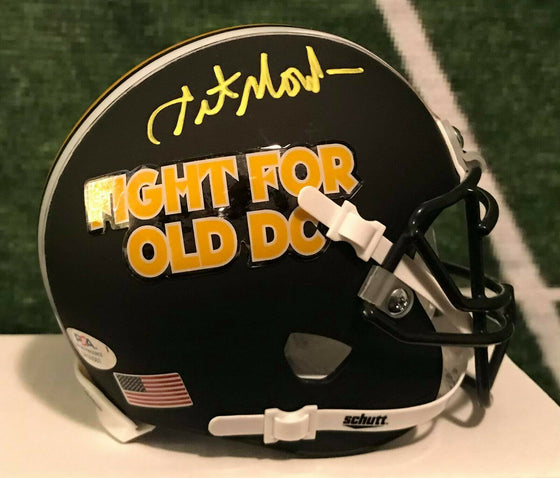 Washington Football Team - Art Monk Custom Fight For Old DC Flat Black Mini Helmet - PSA COA - 757 Sports Collectibles