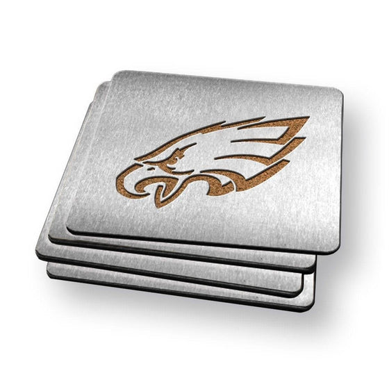 San Francisco 49ers Boaster Set of 4 Stainless Steel Cork Backed Coasters - 757 Sports Collectibles