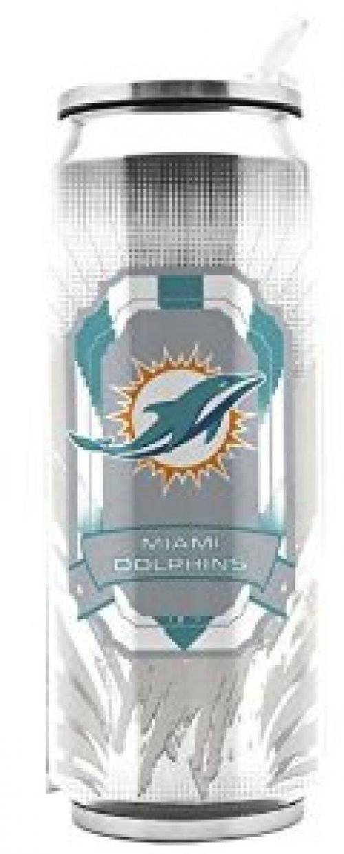 Miami Dolphins Stainless Steel Thermo Can - 16.9oz - Tumbler Mug Coffee - 757 Sports Collectibles