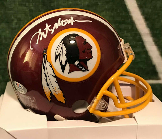 Washington Redskins - Art Monk Signed Licensed Mini Helmet - PSA COA - 757 Sports Collectibles