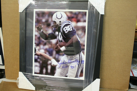 BALTIMORE COLTS JOHN MACKEY #88 SIGNED FRAMED 11X14 PHOTO HOF 1988