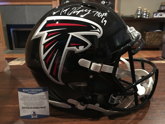 Tony Gonzalez Autographed Atlanta Falcons Authentic Speed Helmet HOF 19 Beckett - 757 Sports Collectibles