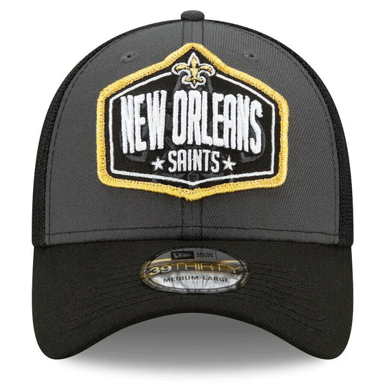 New Orleans Saints New Era 2021 NFL Draft Trucker 39THIRTY Flex Hat-Gray/Black - 757 Sports Collectibles