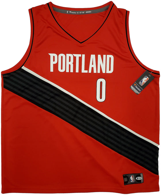 Portland TRAIL BLAZERS DAMIAN LILLARD AUTOGRAPHED RED FANATICS JERSEY XXL BECKETT COA - 757 Sports Collectibles