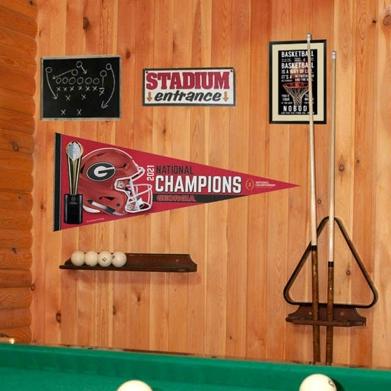 Georgia Bulldogs 2021 Football National Champions Full Size Pennant - 757 Sports Collectibles