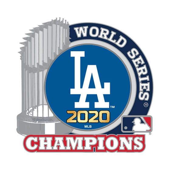 2020 MLB World Series Champions Trophy Pin Los Angeles Dodgers