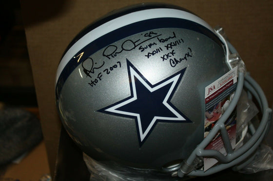 DALLAS COWBOYS MICHAEL IRVIN #88 SIGNED F/S REPLICA HELMET HOF 2007 JSA WITNESS