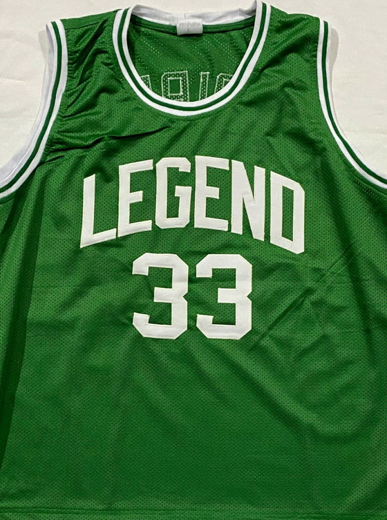 Larry Bird Autographed Green Jersey Beckett Authenticated & Larry Bird Hologram - 757 Sports Collectibles