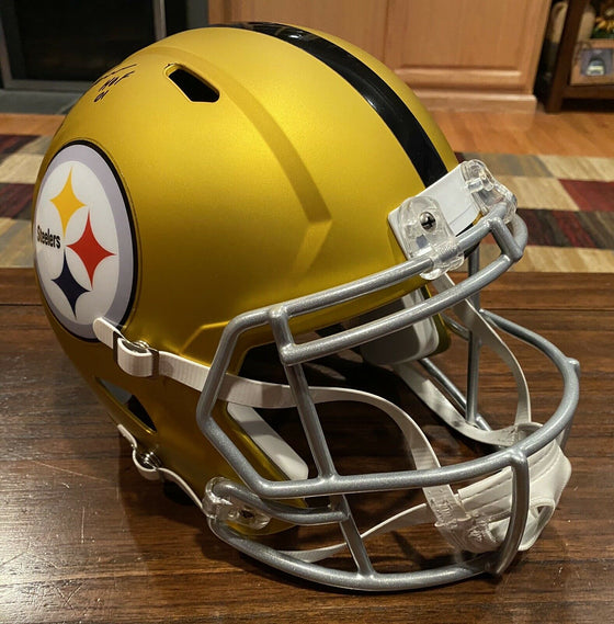 Lynn Swann Autographed Pittsburgh Steelers Blaze Helmet HOF 01 SB X MVP Beckett - 757 Sports Collectibles