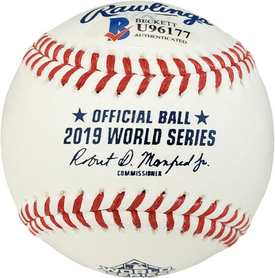 DANIEL HUDSON AUTOGRAPHED SIGNED 2019 WS MLB BASEBALL NATIONALS BECKETT 179015 - 757 Sports Collectibles