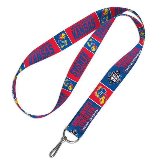 2022 National Champions Kansas Jayhawks Lanyard - 757 Sports Collectibles