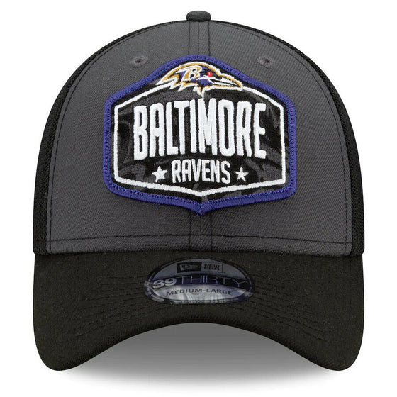 Baltimore Ravens New Era 2021 NFL Draft Trucker 39THIRTY Flex Hat-Gray/Black - 757 Sports Collectibles