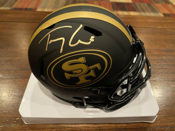 Trey Lance Autographed San Francisco 49ers Eclipse Mini Helmet Beckett - 757 Sports Collectibles