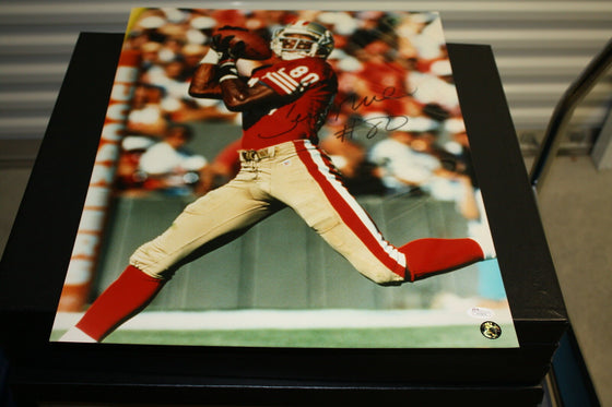 SAN FRANCISCO 49ERS JERRY RICE #80 SIGNED 16X20 PHOTO HOF 2010 JSA