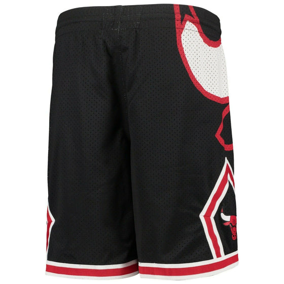 Chicago Bulls NBA Mitchell & Ness Big Face Shorts - Black/Red