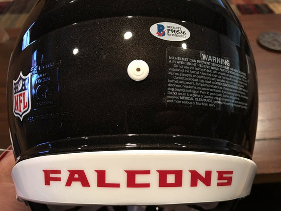 Tony Gonzalez Autographed Atlanta Falcons Authentic Speed Helmet HOF 19 Beckett