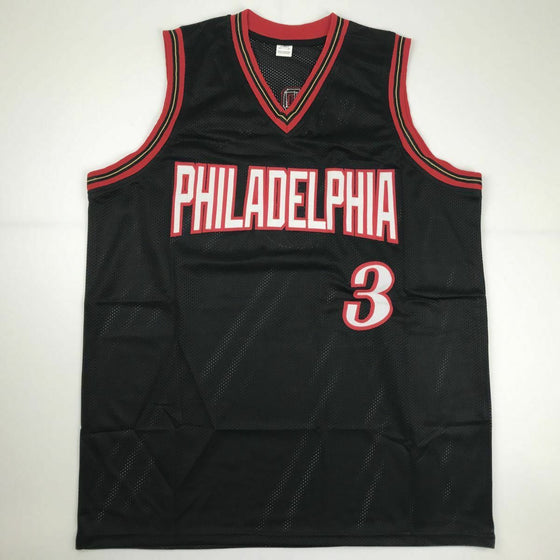 Autographed/Signed ALLEN IVERSON Philadelphia Black Basketball Jersey JSA COA - 757 Sports Collectibles