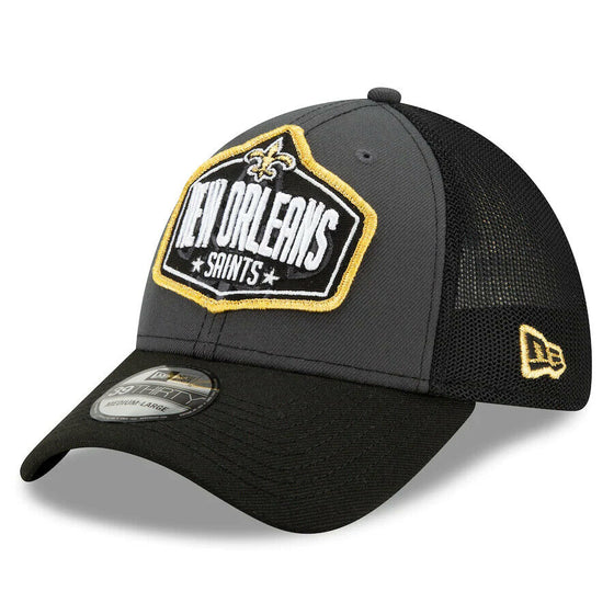 New Orleans Saints New Era 2021 NFL Draft Trucker 39THIRTY Flex Hat-Gray/Black - 757 Sports Collectibles