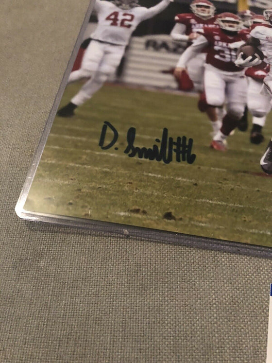 Autographed Signed Davonta Smith 8x10 Photo Scoring Touchdown Alabama Crimson Tide PSA Signed - 757 Sports Collectibles