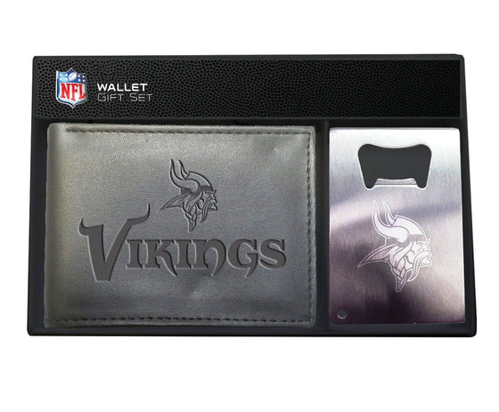 Men's wallet gift set Bi-fold w/key chain - Vikings