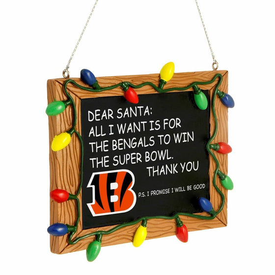 Forever Collectibles - NFL - Chalkboard Sign Christmas Ornament - Pick Your Team