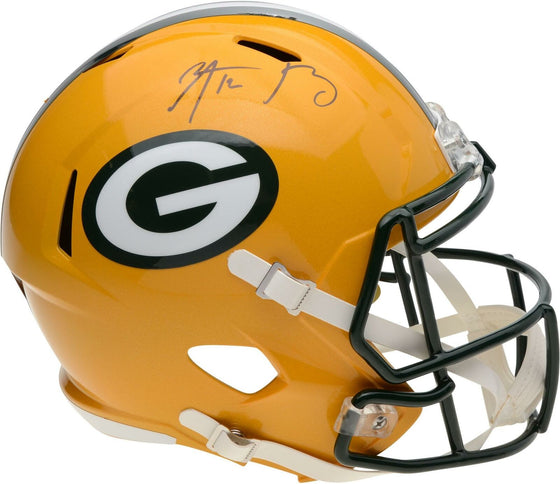 Aaron Rodgers Green Bay Packers Autographed Riddell Speed Replica Helmet - 757 Sports Collectibles