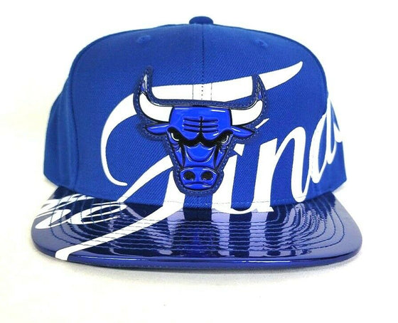 Mitchell & Ness NBA Royal Blue Chicago Bulls "The Finals" snapback Hat Cap - 757 Sports Collectibles