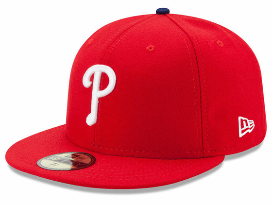 New Era Philadelphia Phillies GAME 59Fifty Fitted Hat (Red) MLB Cap - 757 Sports Collectibles