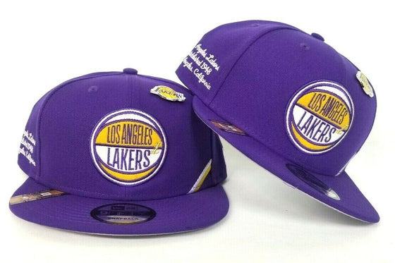 2019 NBA Draft Purple Los Angeles Lakeres Pin 9Fifty Snapback Hat