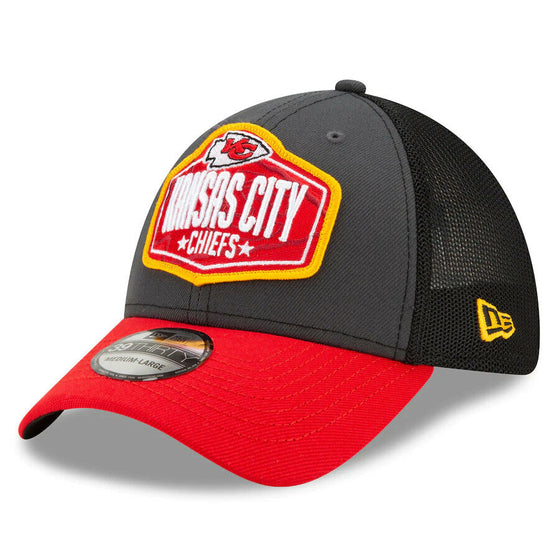 Kansas City Chiefs New Era 2021 NFL Draft Trucker 39THIRTY Flex Hat-Gray/Black - 757 Sports Collectibles