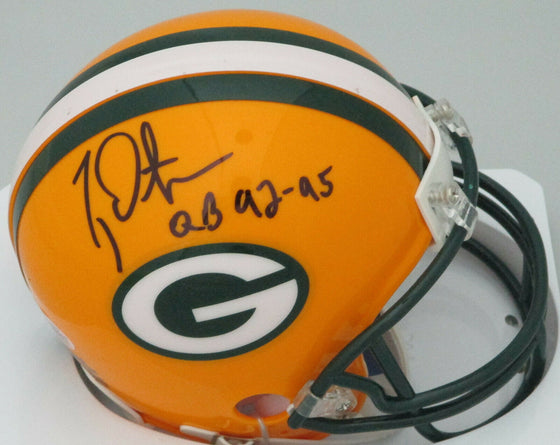 Packers TY DETMER #11 Signed Riddell Mini Helmet AUTO w/ Years - Beckett