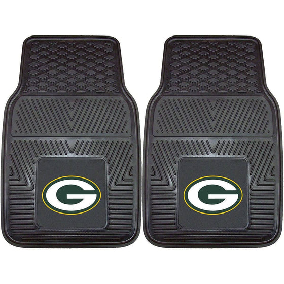 NFL Green Bay Packers Heavy Duty Vinyl Front Seat Car Mats - 757 Sports Collectibles