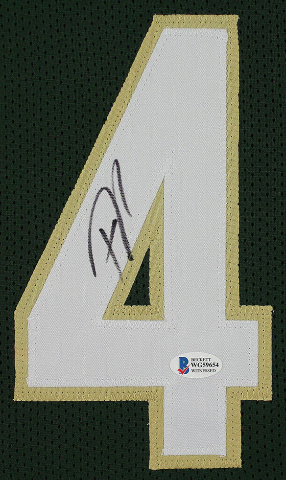 Milwaukee Bucks Giannis Antetokounmpo Signed Auto Framed Green Jersey Beckett COA - 757 Sports Collectibles