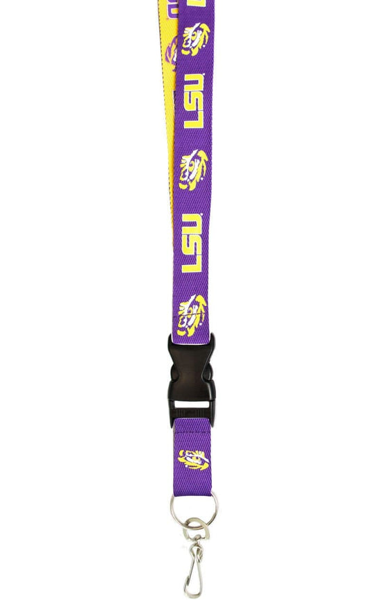 Louisiana State LSU Tigers 1" Thick Lanyard Breakway Key Keychain Buckle - 757 Sports Collectibles