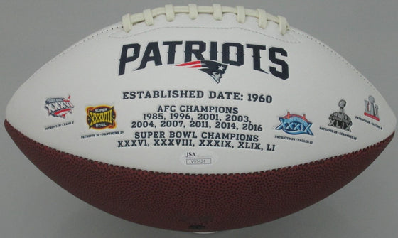 Patriots DION LEWIS #33 Signed Wilson Logo Football AUTO w/ SB LI Champ - JSA