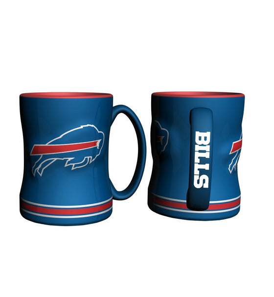 Boelter Brands NFL 14oz Ceramic Relief Sculpted Mug(1) PICK YOUR TEAM (Buffalo Bills)