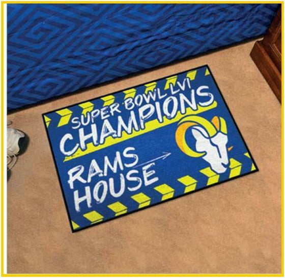 Los Angeles Rams Super Bowl Champions 19x30 Starter Rug NFL FANMATS - 757 Sports Collectibles