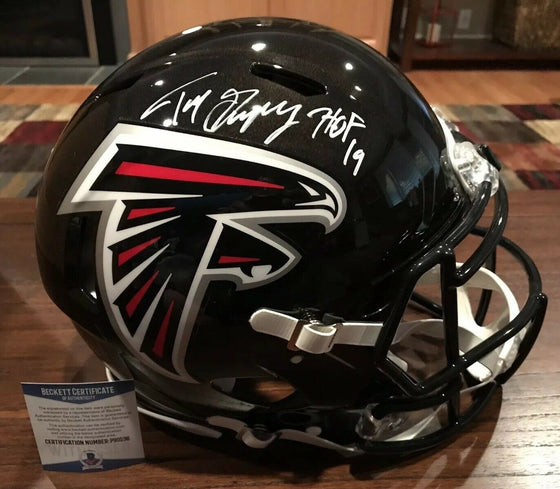 Tony Gonzalez Autographed Atlanta Falcons Authentic Speed Helmet HOF 19 Beckett