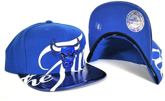 Mitchell & Ness NBA Royal Blue Chicago Bulls "The Finals" snapback Hat Cap - 757 Sports Collectibles