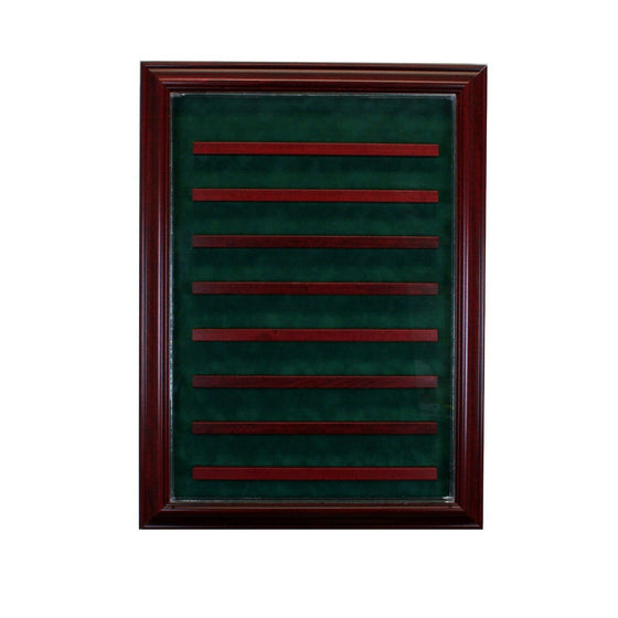 64 Coin Cabinet Style Display Case Challenge Coin Hinged Door Glass Suede