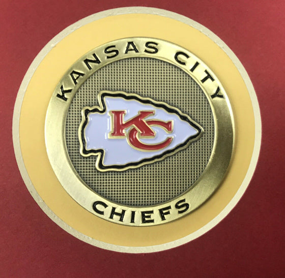 Kansas City Chiefs Medallion Frame Kit 16x20 Photo Double Mat Vertical