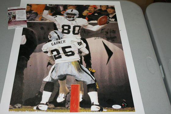 OAKLAND RAIDERS JERRY RICE SIGNED CANVAS PRINT 200TH TD HOF 2010 JSA CERTIFIED!