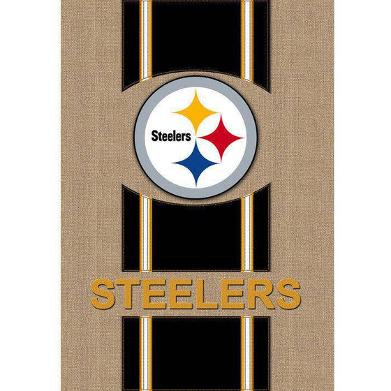 NFL Pittsburgh Steelers Burlap Garden Flag 12.5" x 18" - 757 Sports Collectibles