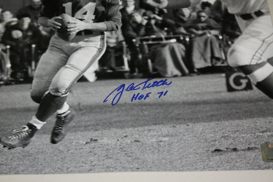 NEW YORK GIANTS Y.A. TITTLE SIGNED 16X20 PHOTO HOF 1971 JSA CERTIFIED