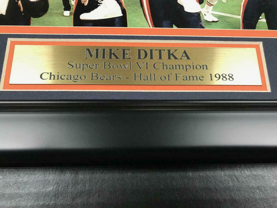 MIKE DITKA CHICAGO BEARS AUTOGRAPHED SIGNED 8x10 FRAMED PHOTO BAS COA