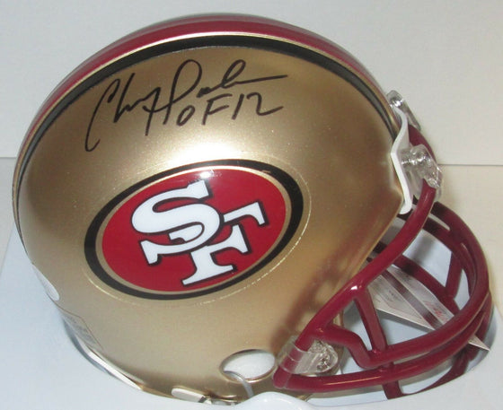 SF 49ers CHRIS DOLEMAN Signed Mini Helmet AUTO w/ "HOF '12" - JSA!!