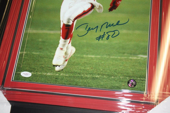 SAN FRANCISCO 49ERS JERRY RICE SIGNED FRAMED 12X18 PHOTO HOF 2010 JSA CERTIFIED